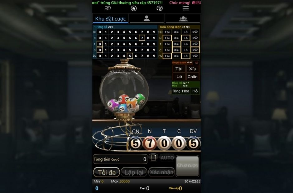 Tìm hiểu game Lotto tại sàn Game 3D