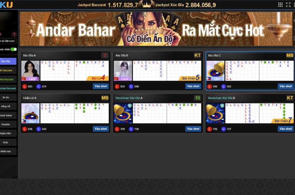 Đa dạng loại hình cược tại Ku casino