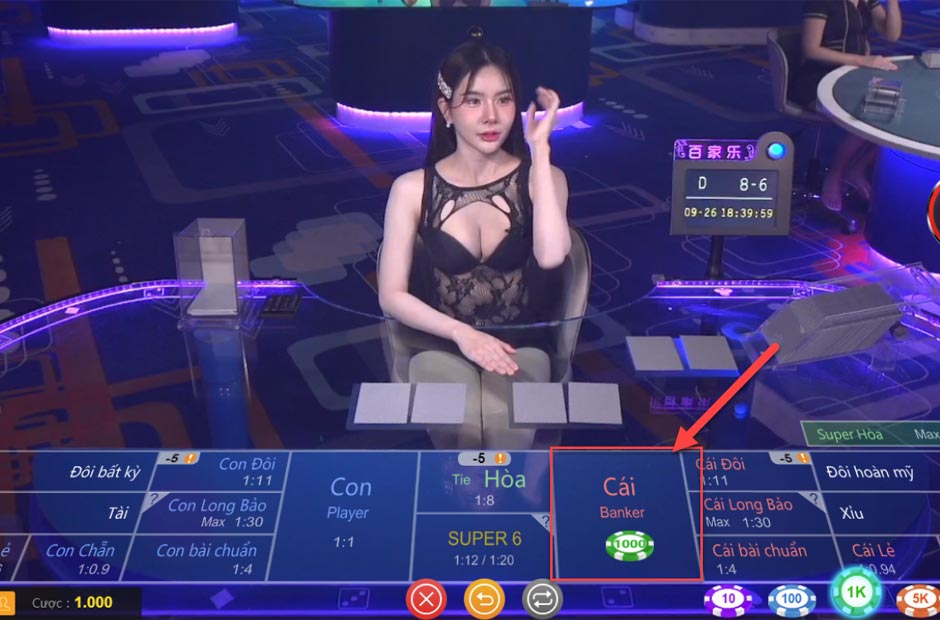 Cược liên tục vào banker
