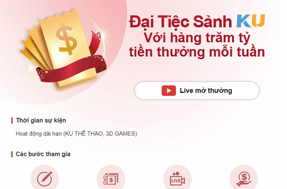 Phần thưởng trăm tỷ mỗi tuần tại nhà cái