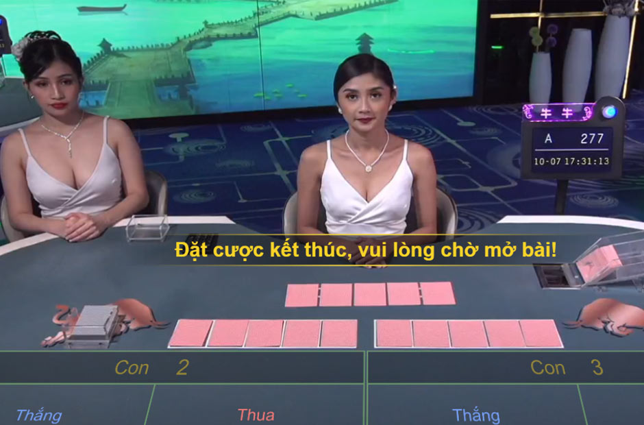 Dealer gợi cảm tại nhà cái trò chơi trực tiếp